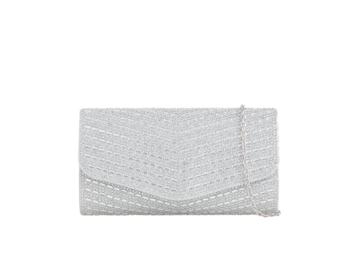 Full Diamante Emerald Cut Clutch Bag - Image 6