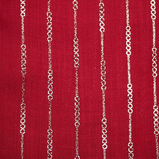 Burgundy Foil Gold Chain Print Maxi Scarf - Image 4