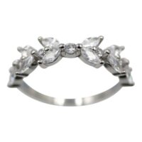 925 Silver Clear Marquise CZ Ring