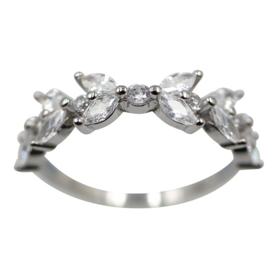 925 Silver Clear Marquise CZ Ring