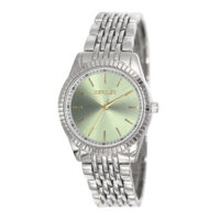 Dress Bracelet Watch - Silver/Sage Green