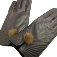 Genuine Leather Art Deco Style Gloves