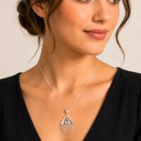 925 Silver Blue Topaz Necklace