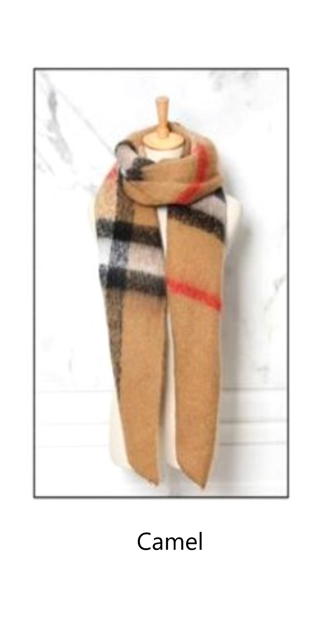 Multicoloured Check Winter Scarf - Image 3