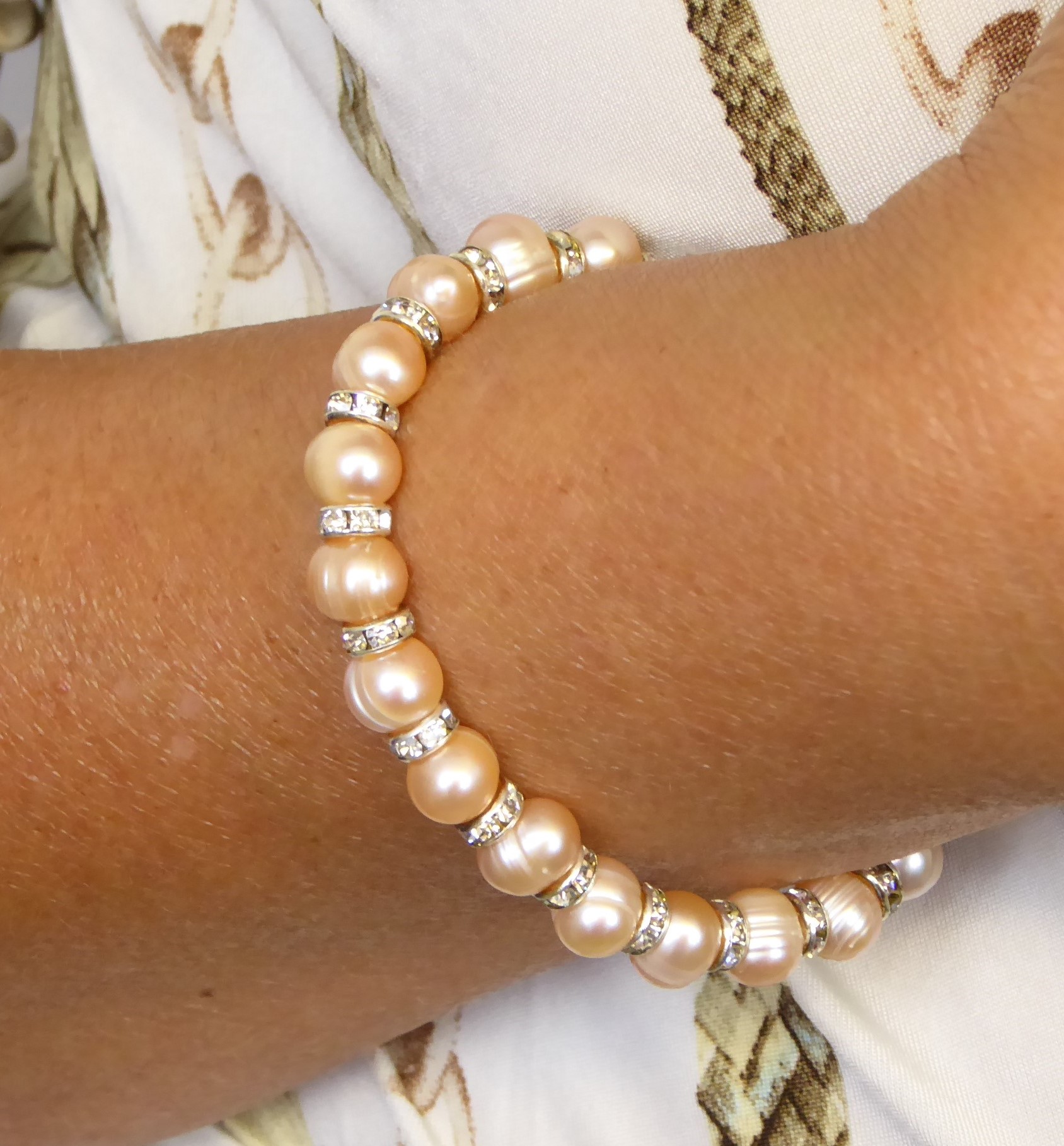 Pink Fresh Water Pearl Necklace Set - Image 3