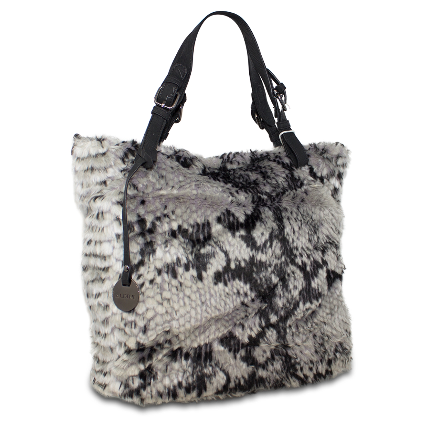 Fluffy Animal Print Tote Bag with Double Handles - Image 4