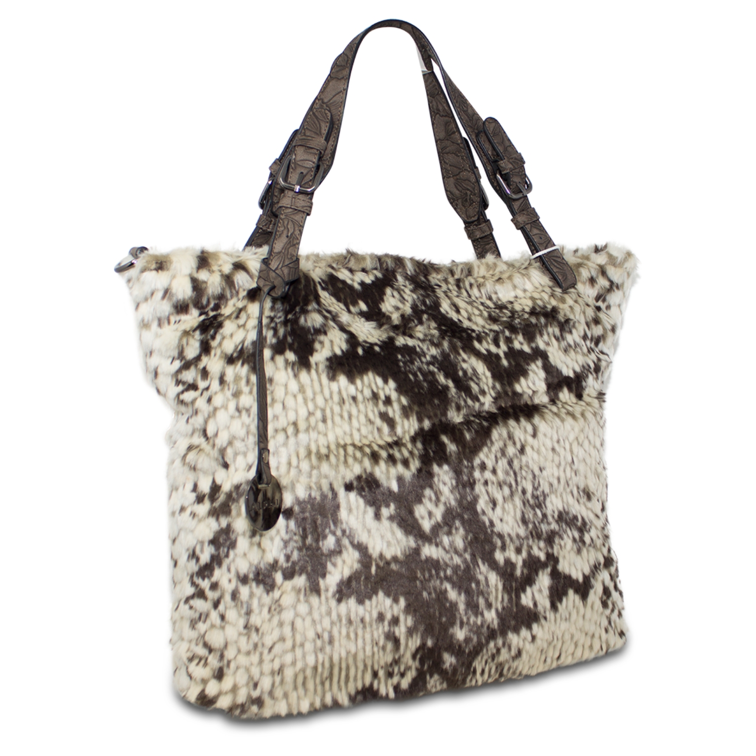 Fluffy Animal Print Tote Bag with Double Handles - Image 7