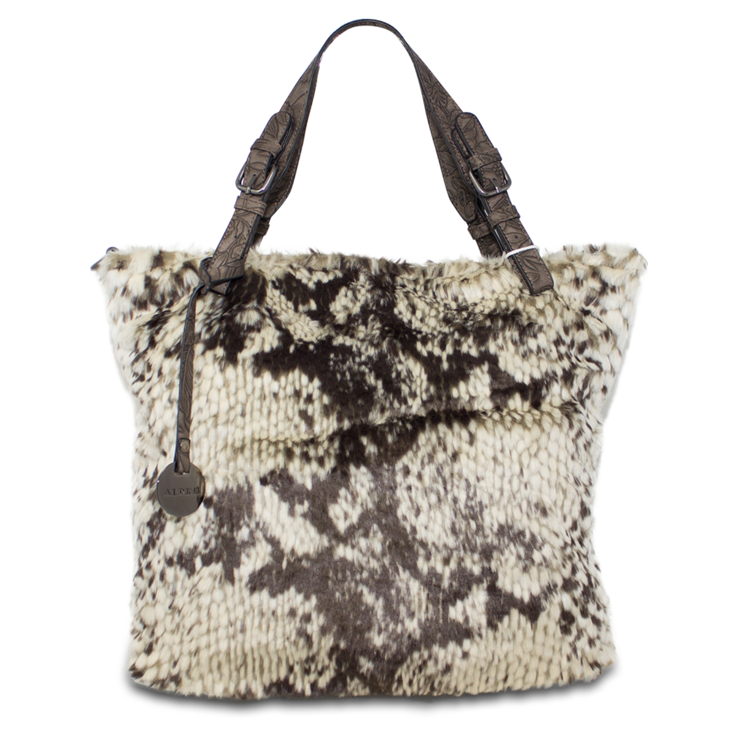 Fluffy Animal Print Tote Bag with Double Handles - Image 9