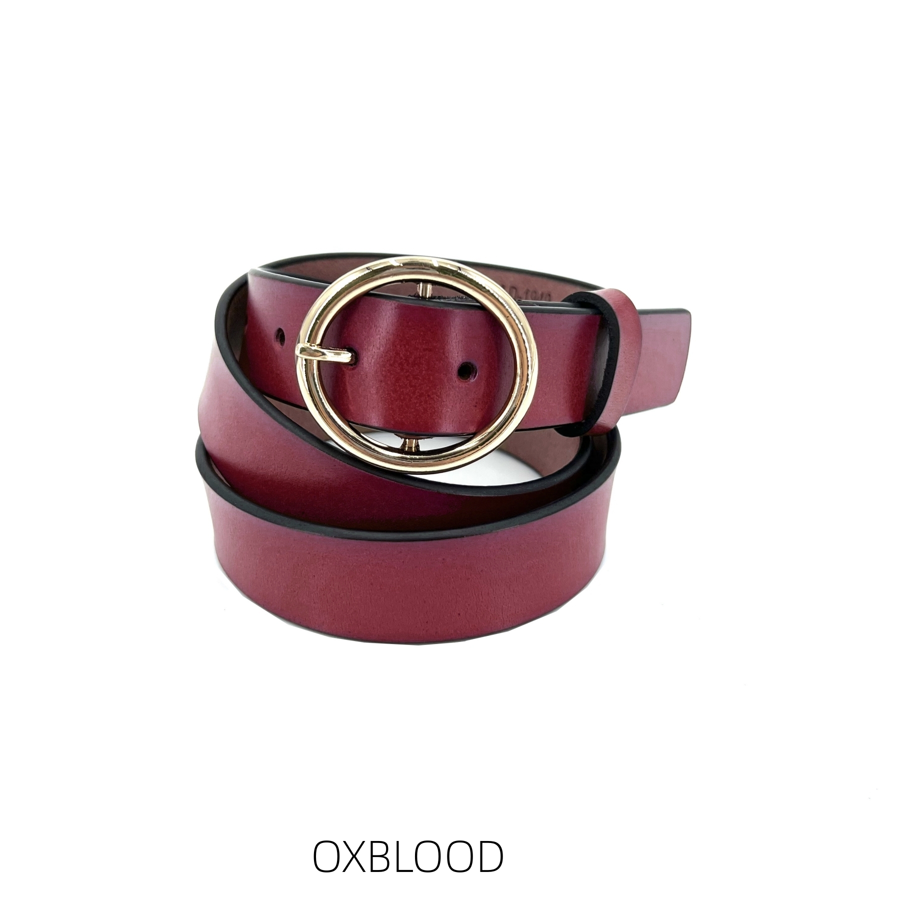 Genuine Leather Round Buckle Belt - Image 7