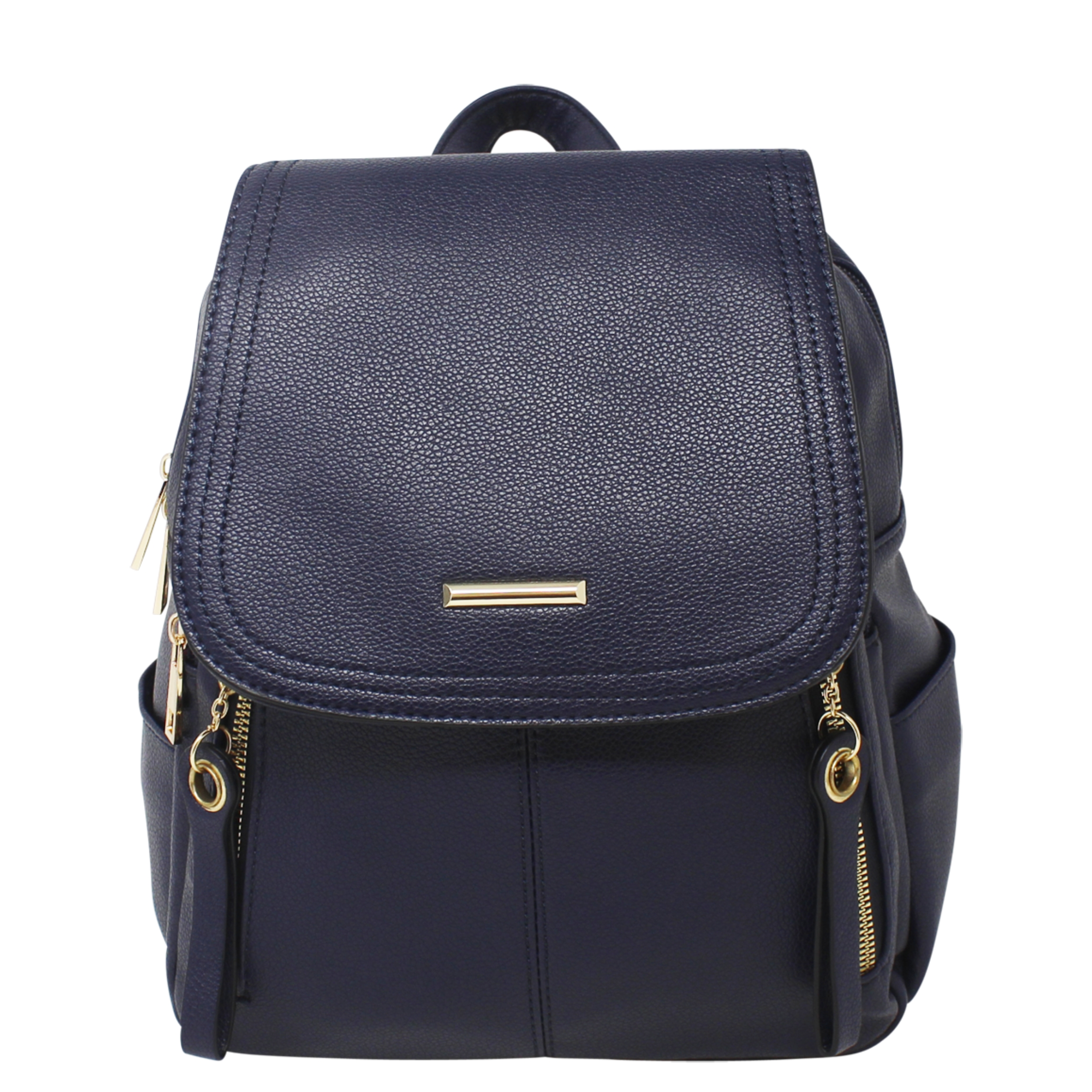 Small Double Compartments Backpack with Duo Front Zippers - Image 9