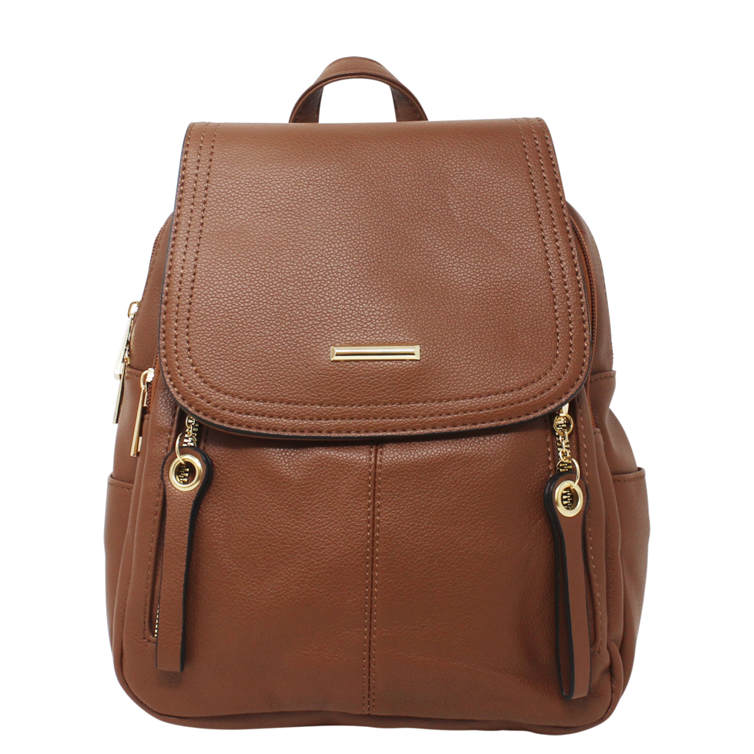 Small Double Compartments Backpack with Duo Front Zippers - Image 3