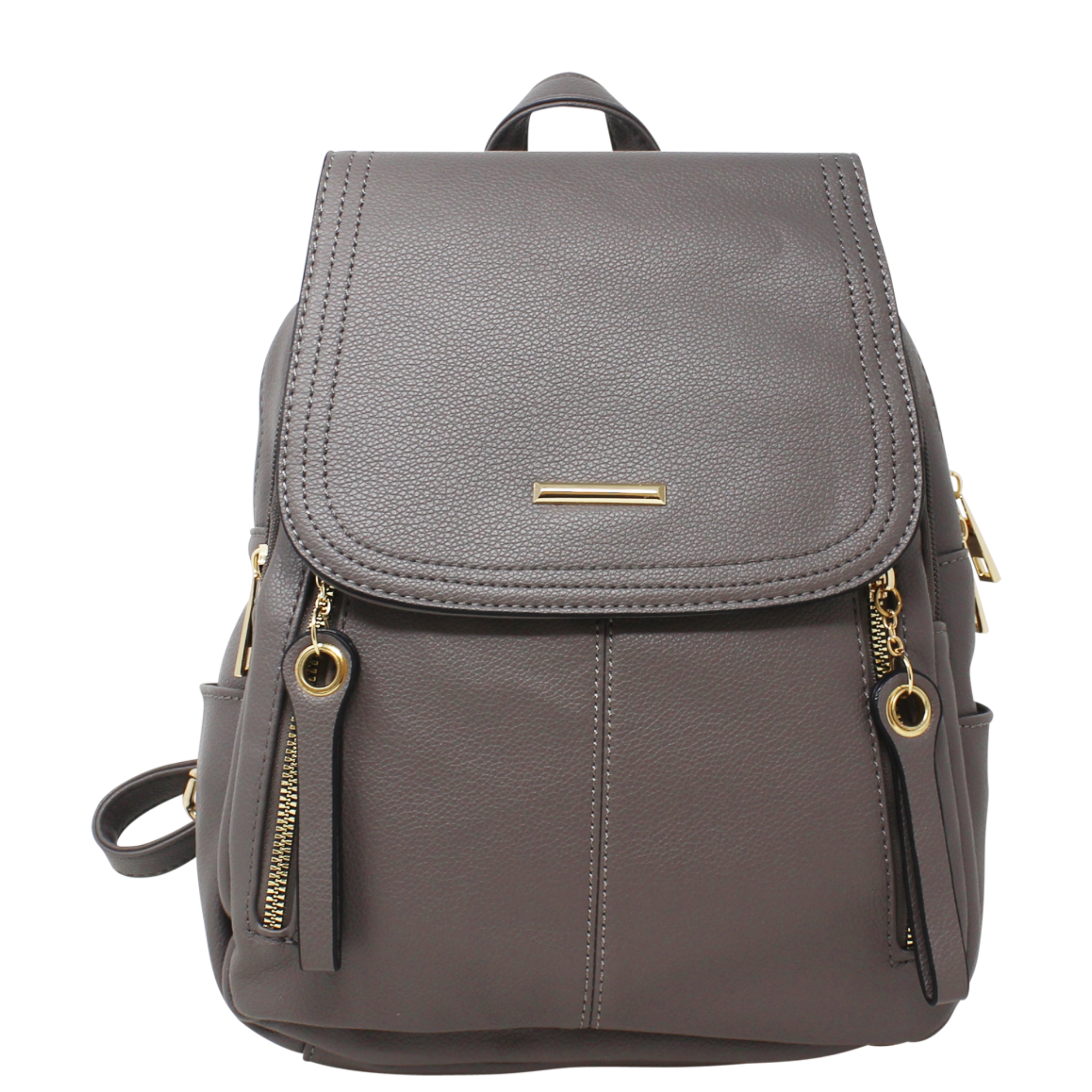 Small Double Compartments Backpack with Duo Front Zippers - Image 4