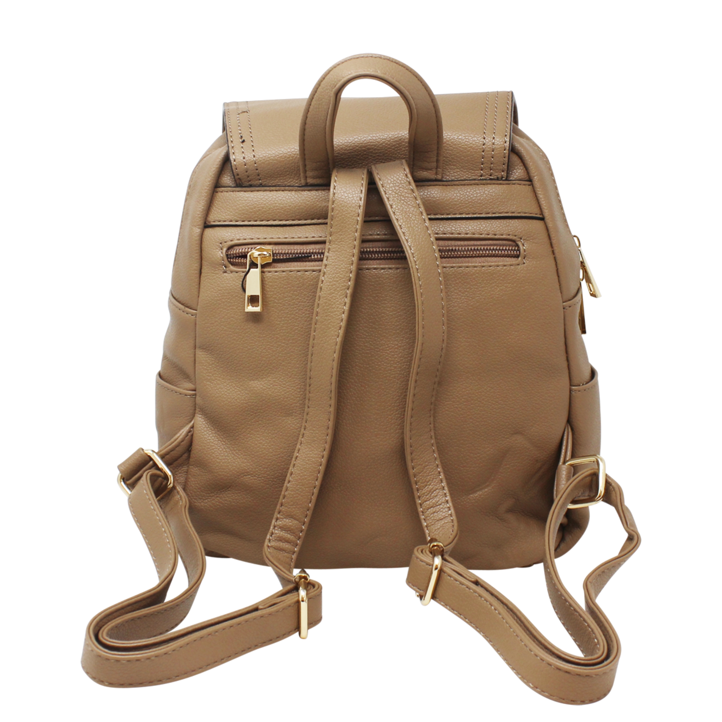 Small Double Compartments Backpack with Duo Front Zippers - Image 5