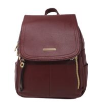 Small Double Compartments Backpack with Duo Front Zippers