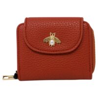 Small Folded Purse with Bee Detail