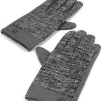 Tweed Snap Button Men Gloves
