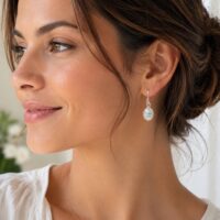 925 Silver Moonstone Earrings