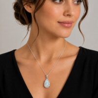925 Silver Moonstone Necklace