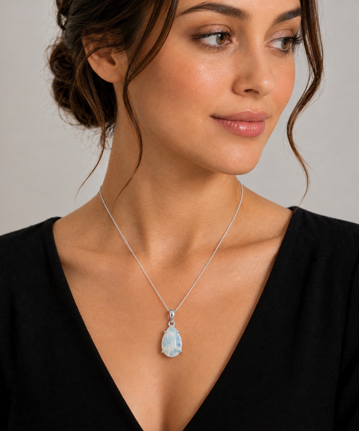 925 Silver Moonstone Necklace