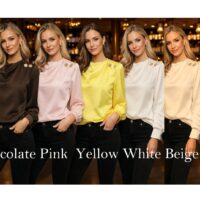 Sateen Gold Stud Blouse