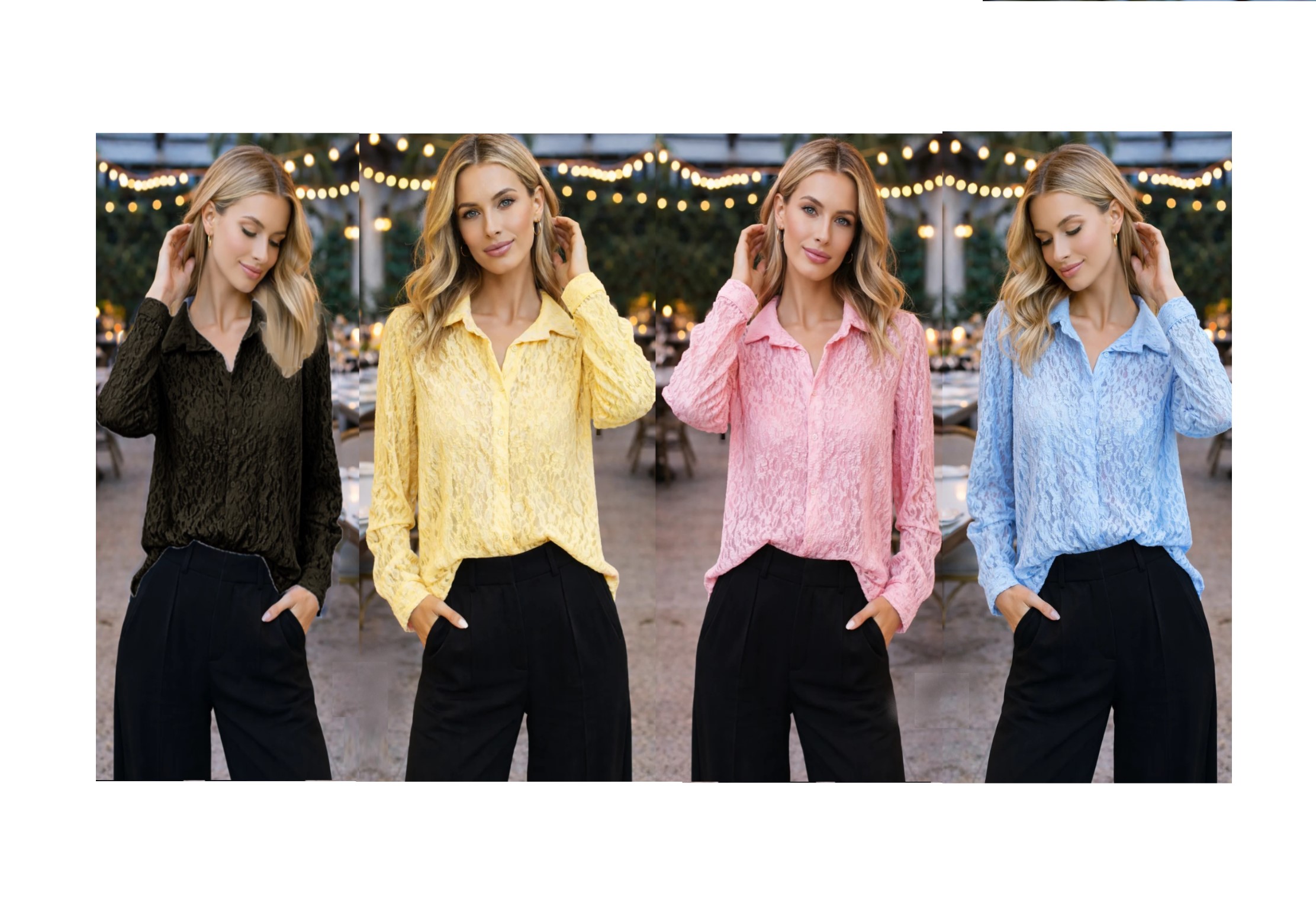 Lace Embroidery Crochet Blouse