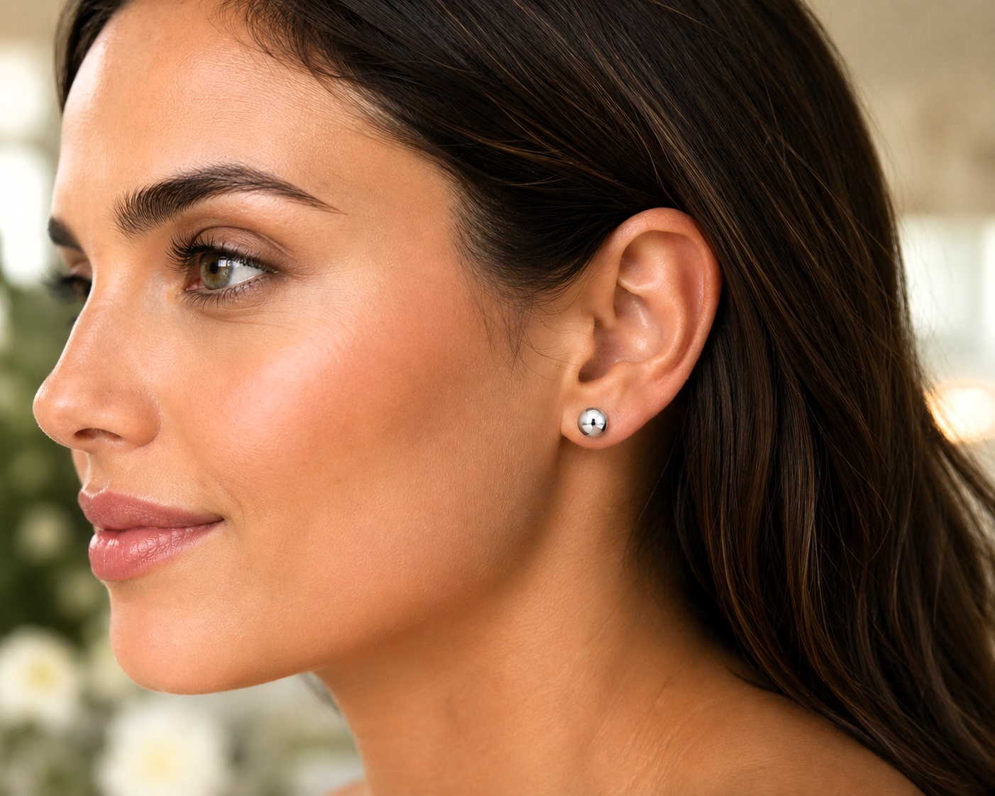 925 Silver Ball Stud Earrings 6mm